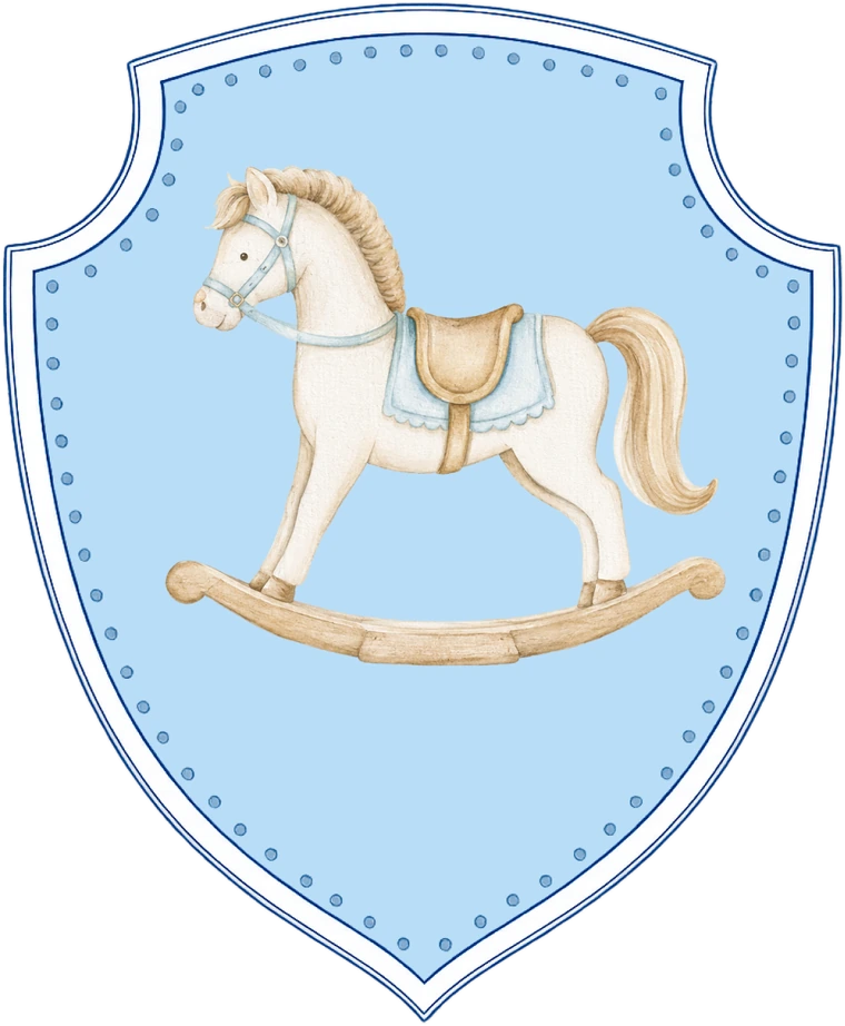 Brasão com um cavalinho de balanço